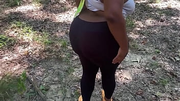 Muscular man stumbles upon a voluptuous curvy woman in the woods and enjoys anal sex with her