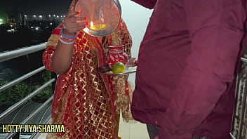 Passionate couple's intimate encounter after breaking the fast on Karwa Chauth