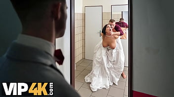 Locked in the bathroom: A steamy WC encounter with a bride-to-be