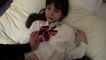 Amateur Japanese teen's schoolgirl uniform and hotel room action in raw video