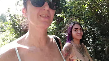 Latina naturist exposes her big natural boobs