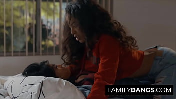 Xvideos features Ember Snow and Ajaa Xxx in a steamy encounter with stepfamily