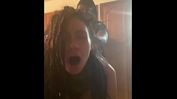 A stunning Latina with dreadlocks gets bent over a kitchen counter and experiences intense pleasure